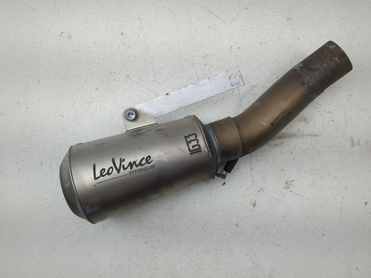 13-18 Kawasaki ZX 636 ZX6R Rear Right Leovince LV-10 Titanium Slip