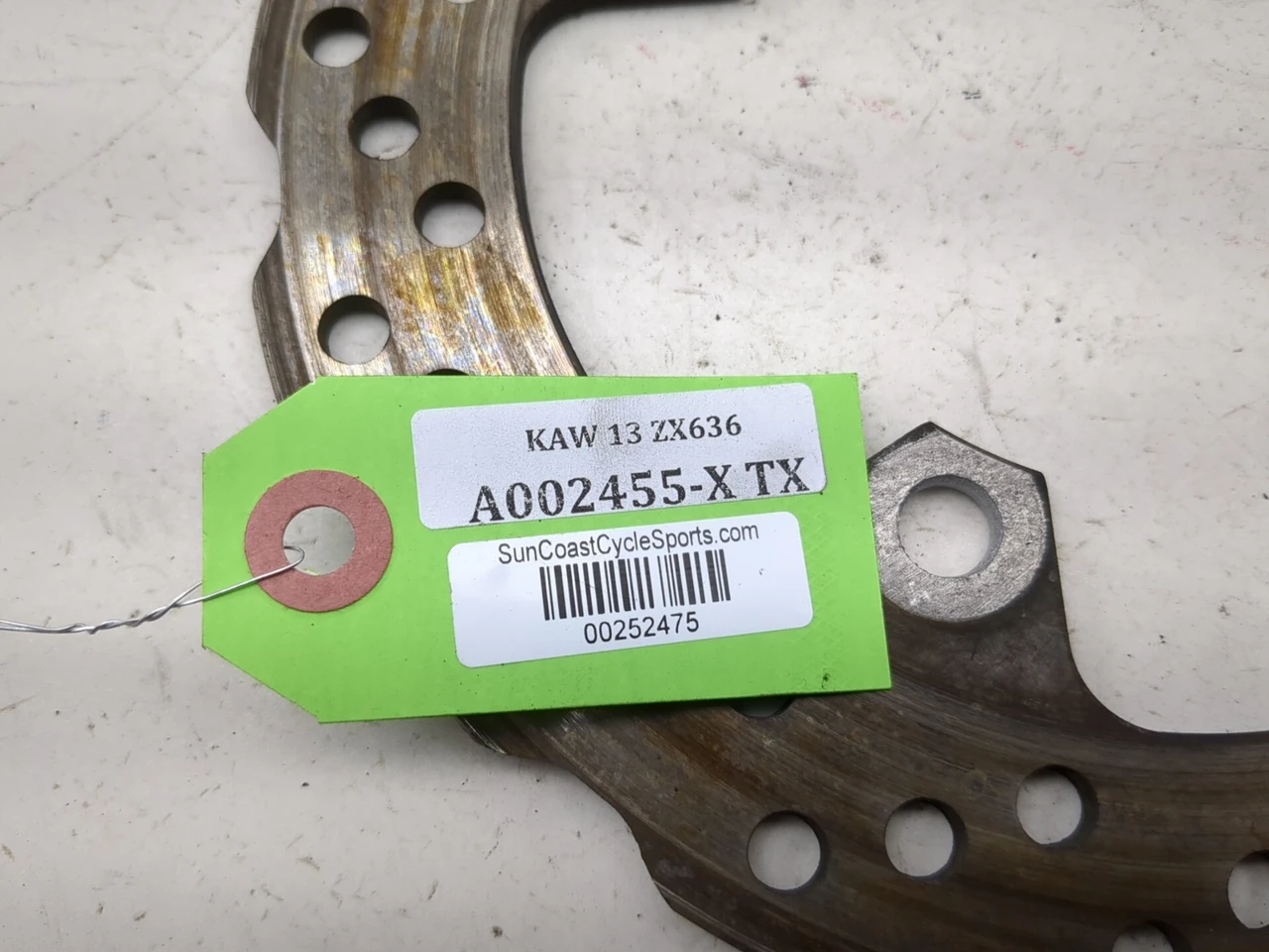 13-18 Kawasaki ZX 636 ZX6R Rear Brake Rotor Disc 41080-0211 - Sun