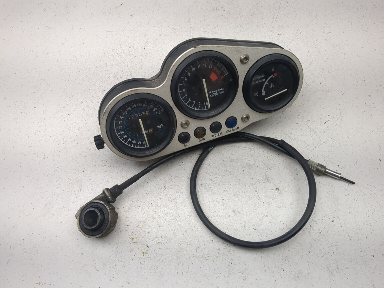 95-97 Kawasaki Ninja ZX6R ZX600 Front Speedometer Tach Dash