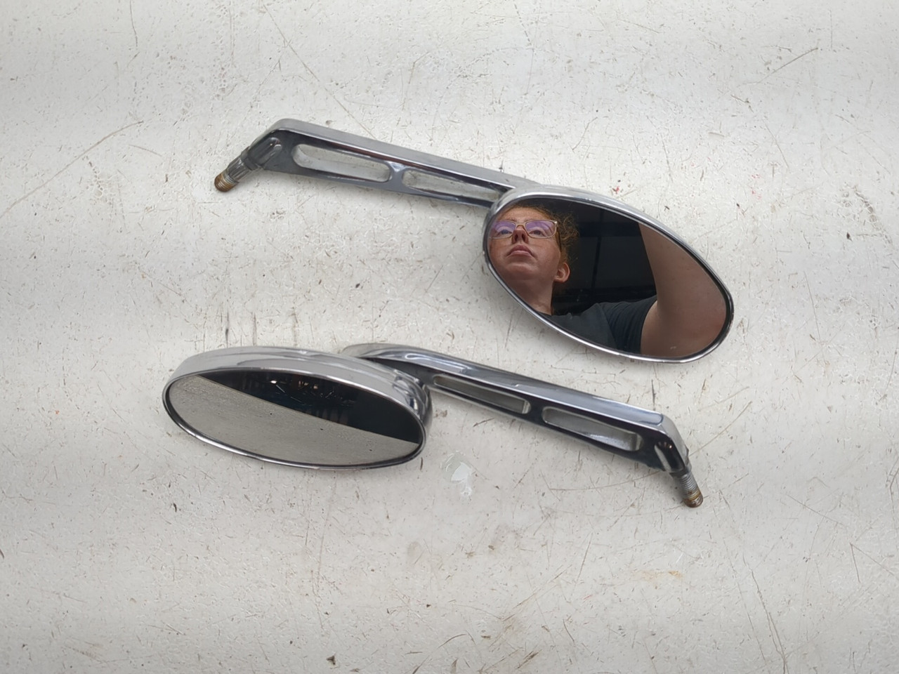 04-09 Triumph Rocket 3 III Front Left Right Mirror Set A9638032