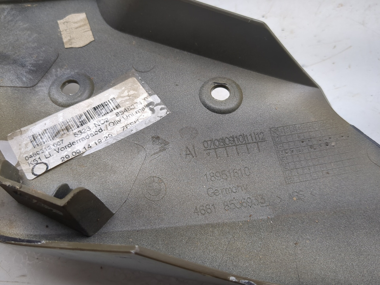 13-18 BMW R1200GS Front Left Inner Fairing Cover Panel - Sun Coast