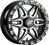 SEDONA SPLIT 6 Beadlock Wheel 15X6 4/136 +38MM Blk/Machined A72M-56037+38S