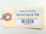 07 BMW F650 GS F650GS Fuse Relay Junction Box Cover Panel 2346547
