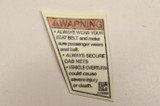 New OEM Polaris NOS Seatbelt Warning Decal 7176369 for ATV UTV