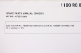 09 KTM RC8 Spare Chassis Parts Manual 3CF9975I0EN