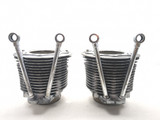 04-10 Kawasaki Vulcan 2000 VN2000 Engine Motor Cylinder Head Jugs Set Pair