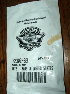 1989-2017 Harley Davidson OEM FIVE (5) AMP Mini Fuse 72302-89 QTY5