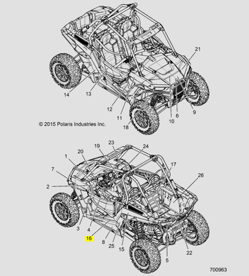 Polaris "XP" Fender Decal Right Genuine OEM Part 7181129
