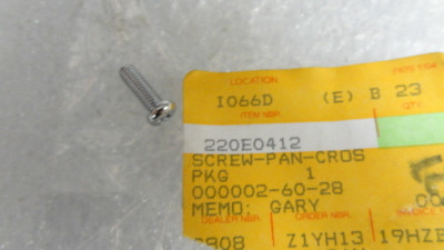Kawasaki KZ1000 KZ750 Turn Signal Pan Head Cross Screw 220E0412A OEM