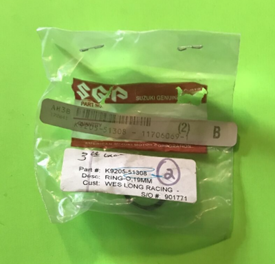 SUZUKI GENUINE NOS Motorcycle RING-O 18.8X2.4 O-Ring Seal K9205-51308