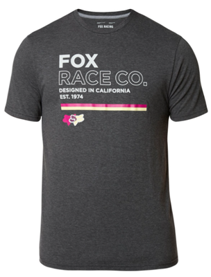 Fox Racing Analog SS Tech Tee Heather Black Size M 24899-243-M