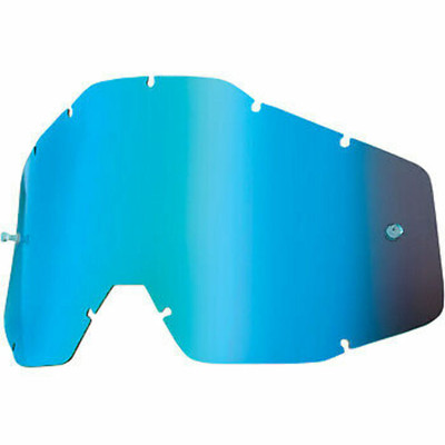 100% Accuri Racecraft Strata Goggle Blue Mirror Replacement Lens 2602-0488