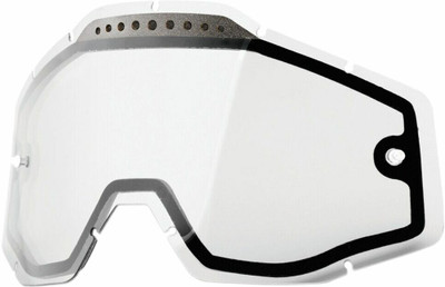 100% Dual Vented Clear Lens for Racecraft/Accuri Goggles 2602-0506