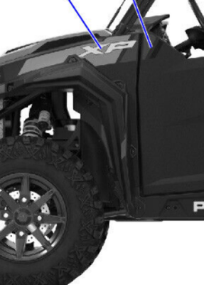 Polaris Front Fender Decal Side Top XP Left 7192155