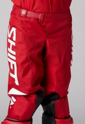 SHIFT MX21 White Label Trac Youth Motocross Pant Red SIZE 22 26384-003-22