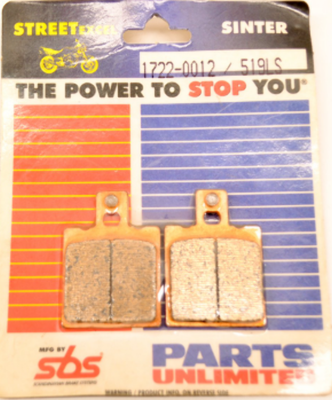 Parts Unlimited Brake Pad Kit 1722-0012/519LS