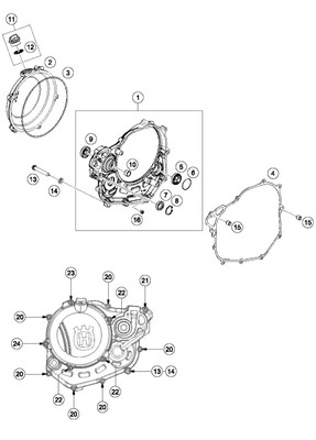 2016-2018 KTM Husqvarna FC 450 Clutch Cover 79430626000KA