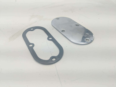 04 Harley Davidson Fat Boy FLSTF Engine Motor Inspection Cover Panel (B)