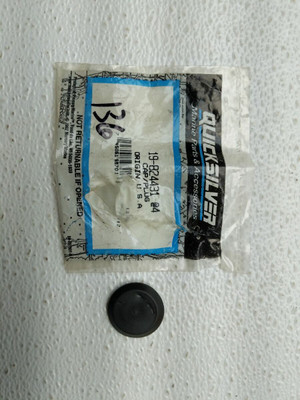 1986 Mercury Mariner Outboard is genuine OEM Quicksilver cap plug, part number 1