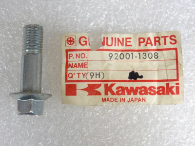 Kawasaki NOS NEW 92001-1308 Flanged Bolt 10x33 KX KDX KX80 KDX80