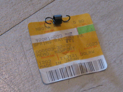 1987 Kawasaki KLR650 genuine Kawasaki gear change ratchet spring critical compon