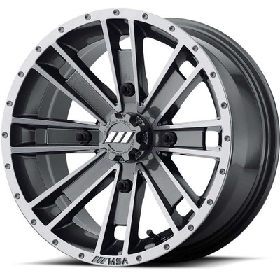 MSA Ambush M28 Wheel 14x7 4x137 Dark Silver Machined +0mm M28-04737M