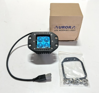 AURORA OFF ROAD BLK LED Working Light Bar 2" 5W Spot Beam ALO-E-2-P4D