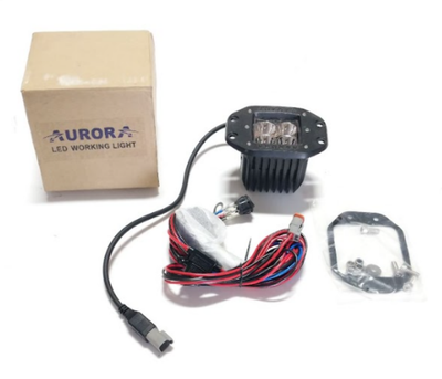 AURORA OFF ROAD BLK LED Working Light Bar 2" 3W Spot Beam ALO-E-2-P4B