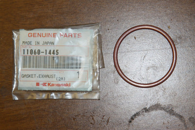 NOS OEM Kawasaki 1986 KX125 Exhaust Muffler Pipe Gasket 11060-1445