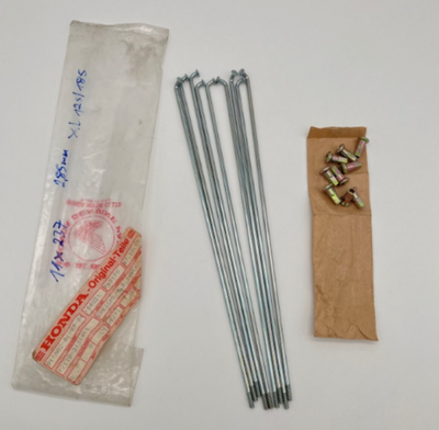 1979-1985 HONDA XL125S XL185S XR200 Front Wheel Spoke "A" & Nipple NOS