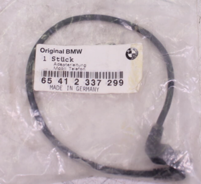 BMW 1997-2009 K1200LT Telephone Adapter Cable Genuine OEM 65412337299 NOS