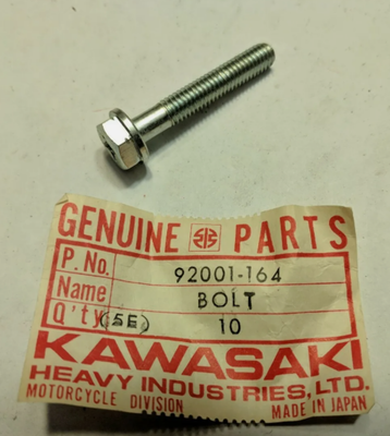 KAWASAKI KX80 KZ900 Z1 KZ1000 KZ750 Z1 Z1R HEX HEAD BOLT 6X35 OEM NOS 92001-164
