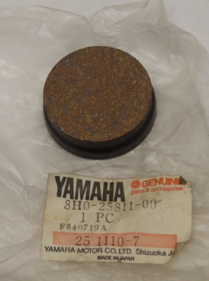NOS YAMAHA 8H0-25811-00-00 BRAKE CALIPER PAD 2 VT480 VK540 CS340 EX570