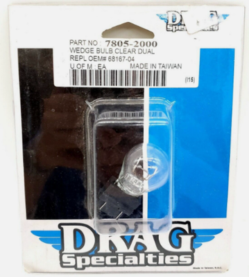 DRAG SPECIALTIES 7805-2000 Wedge 3157 Bulb Clear Dual Harley