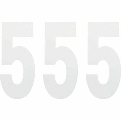 FACTORY EFFEX 8" WHITE #5 PRO NUMBER FOR NUMBER PLATE #FX02-4485
