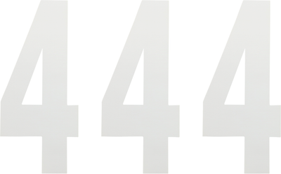 FX Factory Effex 8" Standard Number Decal 3 Pack #4 02-4484 White