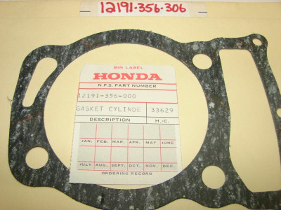 Honda XL350 74-78 NOS Base Gasket OEM 12191-356-000 Genuine Honda