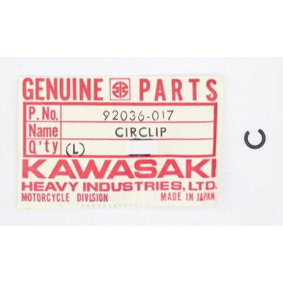 NOS FACTORY KAWASAKI KH400 F9 S2 S1 KT250 F8 CIRCLIP # 92036-017 K726