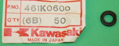 NOS KAWASAKI WASHER SPRINGS 6MM BLACK KZ1000 ZN1300 461K0600 NEW OEM QTY 10
