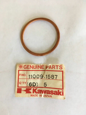 1986-1988 NOS Kawasaki 11009-1587 Exhaust Pipe Gasket KX125 KX250 KDX200 KDX250