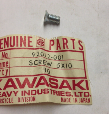 Kawasaki NOS NEW 92012-001 Screw 5x10 H1 A7 KH A7SS KH500 Mach III Avenger