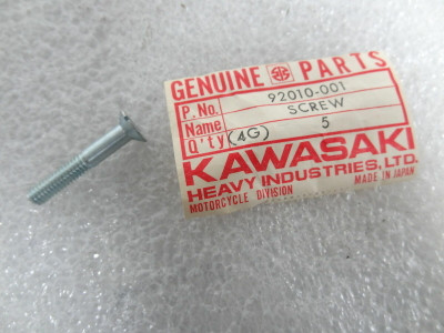 GENUINE Kawasaki NOS NEW OEM 92010-001 Screw KV MT1 KV75