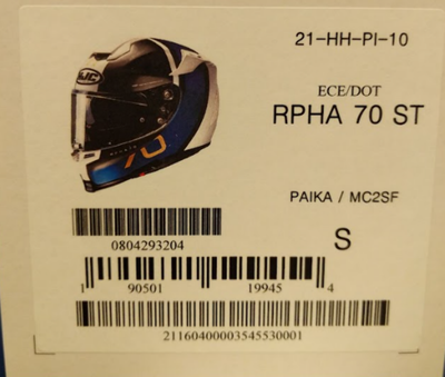 HJC RPHA 70 ST Full Face Motorcycle Helmet SMALL 0804293204