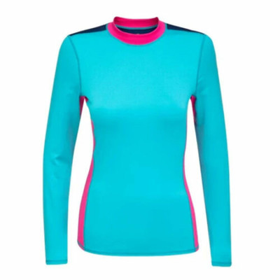 2018-2024 Sea-Doo Ladies SMALL Teal/Pink Long Sleeve Rashguard Shirt 4544640476