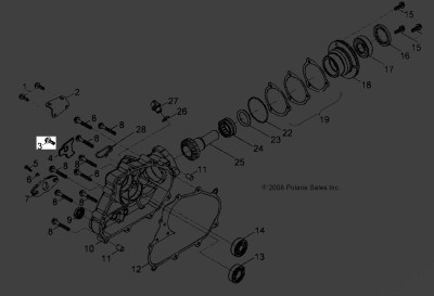Polaris RZR Transmission Bolt, Genuine OEM Part 0453505, Qty 1