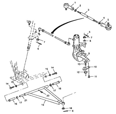 Polaris ATV Rod End, Left, 10 mm, Genuine OEM Part 7060171, Qty 1