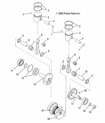 Polaris Snowmobile Piston Pin, Genuine OEM Part 3083858, Qty 1 Polaris Snowmobile Piston Pin, Genuine OEM Part 3083858, Qty 1