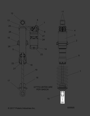 Polaris Snowmobile Retaining Ring, Genuine OEM Part 1500828, Qty 1