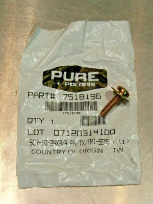 NOS POLARIS 7518196 FRAME SCREW RANGER SPORTSMAN OUTLAW PREDATOR HAWKEYE