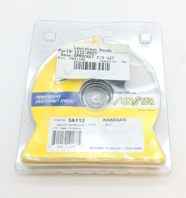 1987-2024 Kawasaki 520 12T Countershaft Front Sprocket Sunstar 3A112 1212-0927